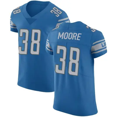 Men's Elite C.J. Moore Detroit Lions Blue Team Color Vapor Untouchable Jersey