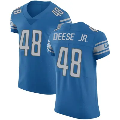 Men's Elite Derrick Deese Jr. Detroit Lions Blue Team Color Vapor Untouchable Jersey
