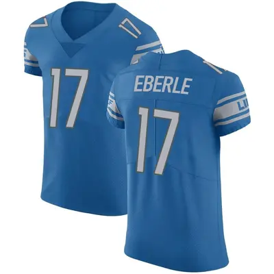Men's Elite Dominik Eberle Detroit Lions Blue Team Color Vapor Untouchable Jersey
