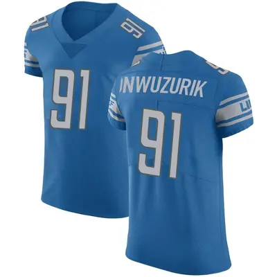 Men's Elite Levi Onwuzurike Detroit Lions Blue Team Color Vapor Untouchable Jersey