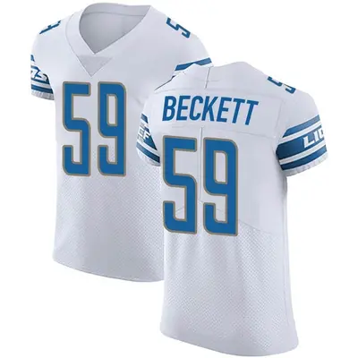 Men's Elite Tavante Beckett Detroit Lions White Vapor Untouchable Jersey