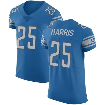 Men's Elite Will Harris Detroit Lions Blue Team Color Vapor Untouchable Jersey