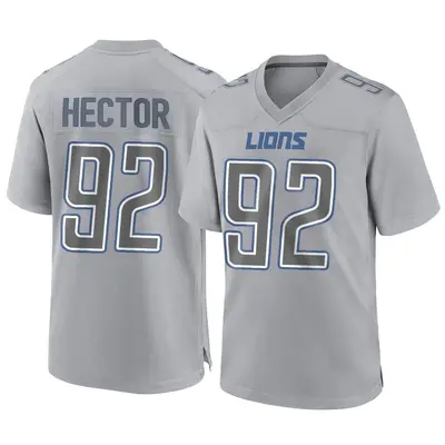 Men's Game Bruce Hector Detroit Lions Gray Atmosphere Fashion Jersey