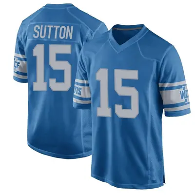 Men's Game Corey Sutton Detroit Lions Blue Throwback Vapor Untouchable Jersey