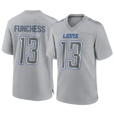 Men's Game Devin Funchess Detroit Lions Gray Atmosphere Fashion Jersey