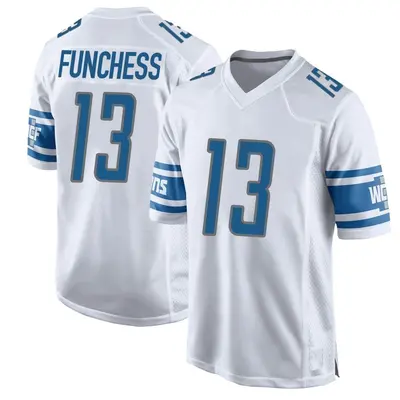Men's Game Devin Funchess Detroit Lions White Jersey