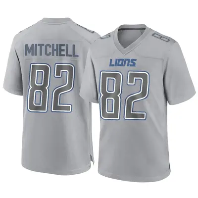 Men's Game James Mitchell Detroit Lions Gray Atmosphere Fashion Jersey