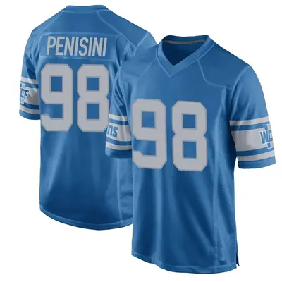 Men's Game John Penisini Detroit Lions Blue Throwback Vapor Untouchable Jersey