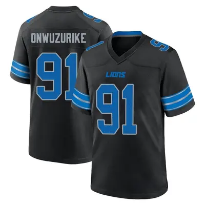 Men's Game Levi Onwuzurike Detroit Lions Black Alternate 2nd Jersey
