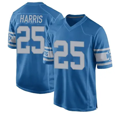 Men's Game Will Harris Detroit Lions Blue Throwback Vapor Untouchable Jersey