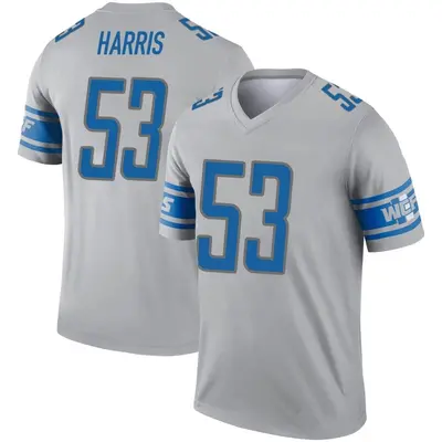 Men's Legend Charles Harris Detroit Lions Gray Inverted Jersey