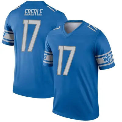 Men's Legend Dominik Eberle Detroit Lions Blue Jersey