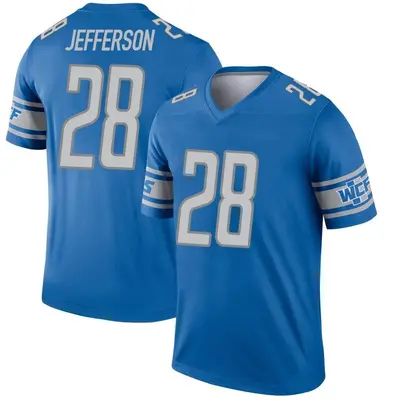 Men's Legend Jermar Jefferson Detroit Lions Blue Jersey