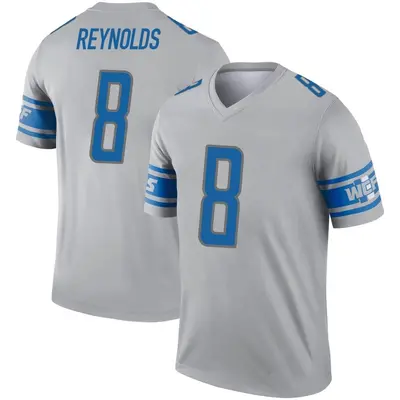 Men's Legend Josh Reynolds Detroit Lions Gray Inverted Jersey