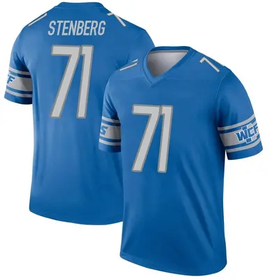 Men's Legend Logan Stenberg Detroit Lions Blue Jersey