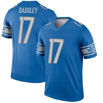 Men's Legend Michael Badgley Detroit Lions Blue Jersey