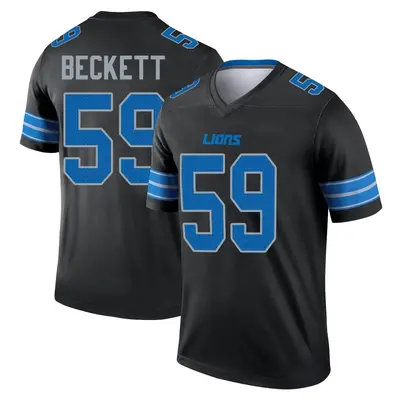 Men's Legend Tavante Beckett Detroit Lions Black Jersey