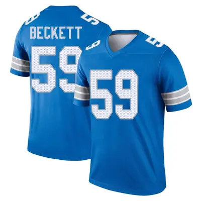 Men's Legend Tavante Beckett Detroit Lions Blue 2nd Jersey