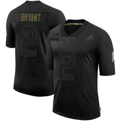 Men's Limited Austin Bryant Detroit Lions Black 2020 Salute To Service Jersey