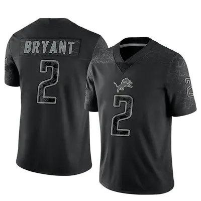 Men's Limited Austin Bryant Detroit Lions Black Reflective Jersey