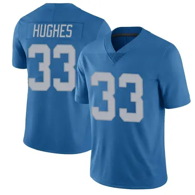 Men's Limited JuJu Hughes Detroit Lions Blue Throwback Vapor Untouchable Jersey