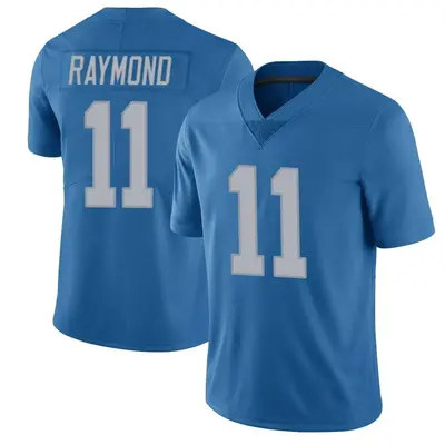 Men's Limited Kalif Raymond Detroit Lions Blue Throwback Vapor Untouchable Jersey