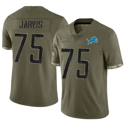 Men's Limited Kevin Jarvis Detroit Lions Olive 2022 Salute To Service Jersey