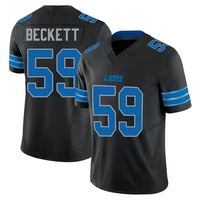 Men's Limited Tavante Beckett Detroit Lions Black Alternate Vapor F.U.S.E. 2nd Jersey