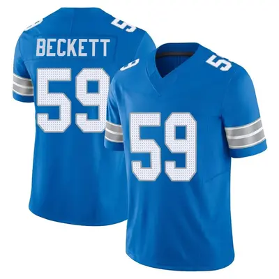 Men's Limited Tavante Beckett Detroit Lions Blue Vapor F.U.S.E. 2nd Jersey