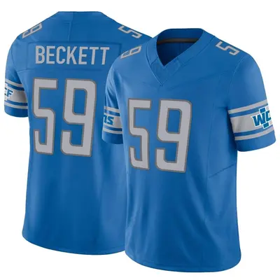 Men's Limited Tavante Beckett Detroit Lions Blue Vapor F.U.S.E. Jersey