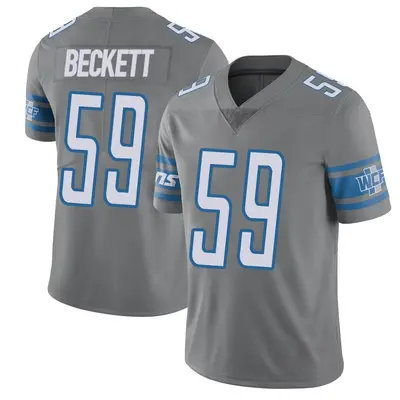 Men's Limited Tavante Beckett Detroit Lions Color Rush Steel Vapor Untouchable Jersey