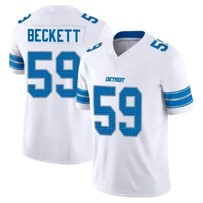 Men's Limited Tavante Beckett Detroit Lions White Vapor F.U.S.E. 2nd Jersey