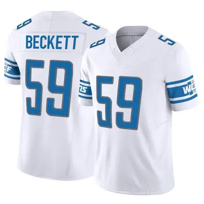 Men's Limited Tavante Beckett Detroit Lions White Vapor F.U.S.E. Jersey