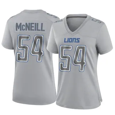 Women's Game Alim McNeill Detroit Lions Gray Atmosphere Fashion Jersey