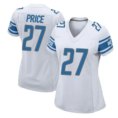 Women's Game Bobby Price Detroit Lions White Jersey