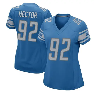 Women's Game Bruce Hector Detroit Lions Blue Team Color Jersey