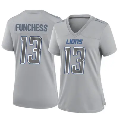 Women's Game Devin Funchess Detroit Lions Gray Atmosphere Fashion Jersey