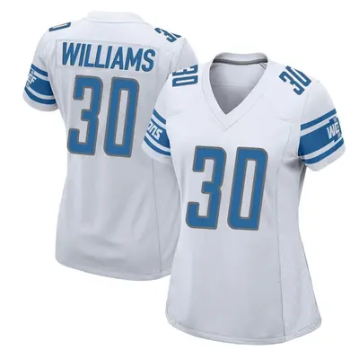 Women's Game Jamaal Williams Detroit Lions White Jersey