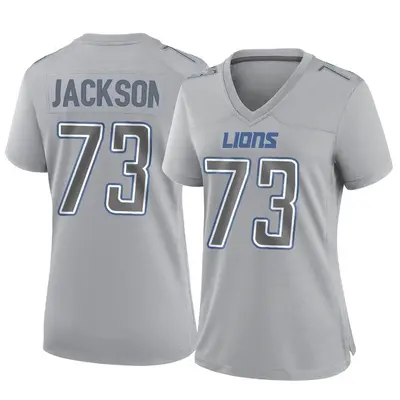 Women's Game Jonah Jackson Detroit Lions Gray Atmosphere Fashion Jersey