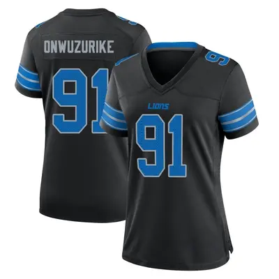 Women's Game Levi Onwuzurike Detroit Lions Black Alternate 2nd Jersey