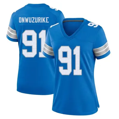 Women's Game Levi Onwuzurike Detroit Lions Blue 2nd Jersey