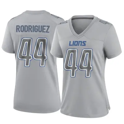 Women's Game Malcolm Rodriguez Detroit Lions Gray Atmosphere Fashion Jersey