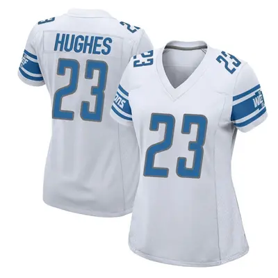 Women's Game Mike Hughes Detroit Lions White Jersey