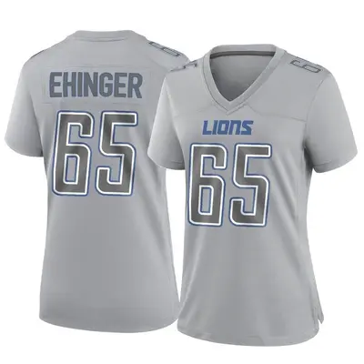 Women's Game Parker Ehinger Detroit Lions Gray Atmosphere Fashion Jersey
