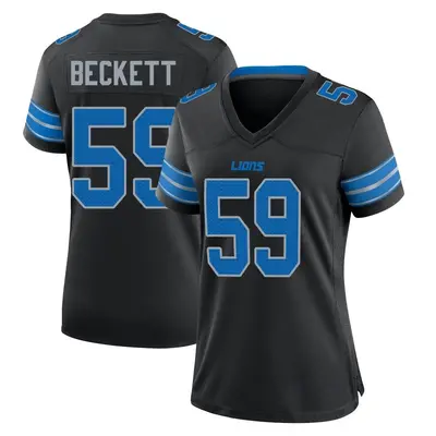 Women's Game Tavante Beckett Detroit Lions Black Alternate 2nd Jersey