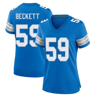 Women's Game Tavante Beckett Detroit Lions Blue 2nd Jersey