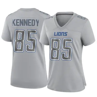 Women's Game Tom Kennedy Detroit Lions Gray Atmosphere Fashion Jersey
