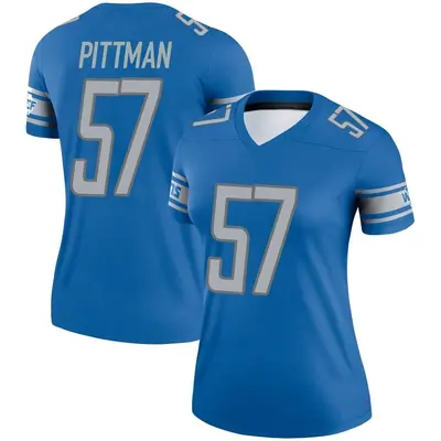 Women's Legend Anthony Pittman Detroit Lions Blue Jersey