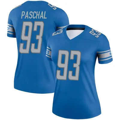 Women's Legend Josh Paschal Detroit Lions Blue Jersey
