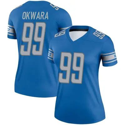 Women's Legend Julian Okwara Detroit Lions Blue Jersey